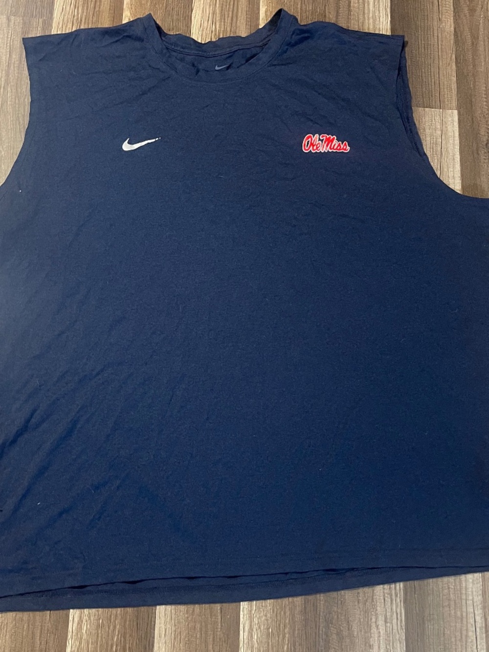 Navy Ole Miss Nike Athletic Shirt Dri-fit sleeveless Size 4xl